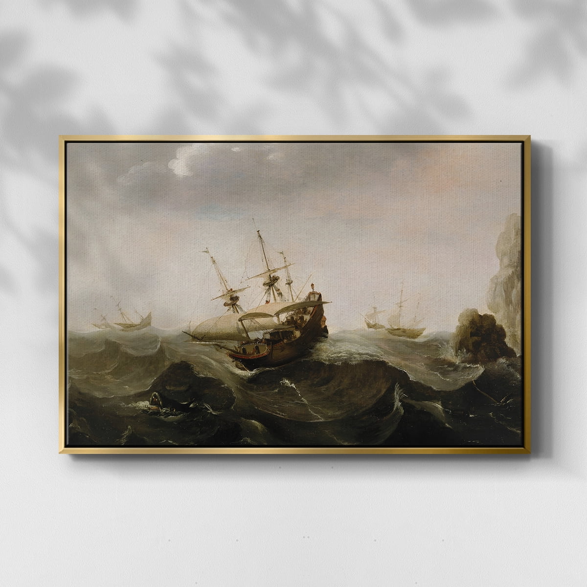 Vintage Landscape-CCLXV By Wexford Home Framed in Gold Wood Gallery Wrapped Canvas 27 in. x 41 in.