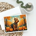thumbnail image 2 of Welsh Terrier Fall Greeting Cards and Envelopes Pack of 8 7 in x 5 in, 2 of 3