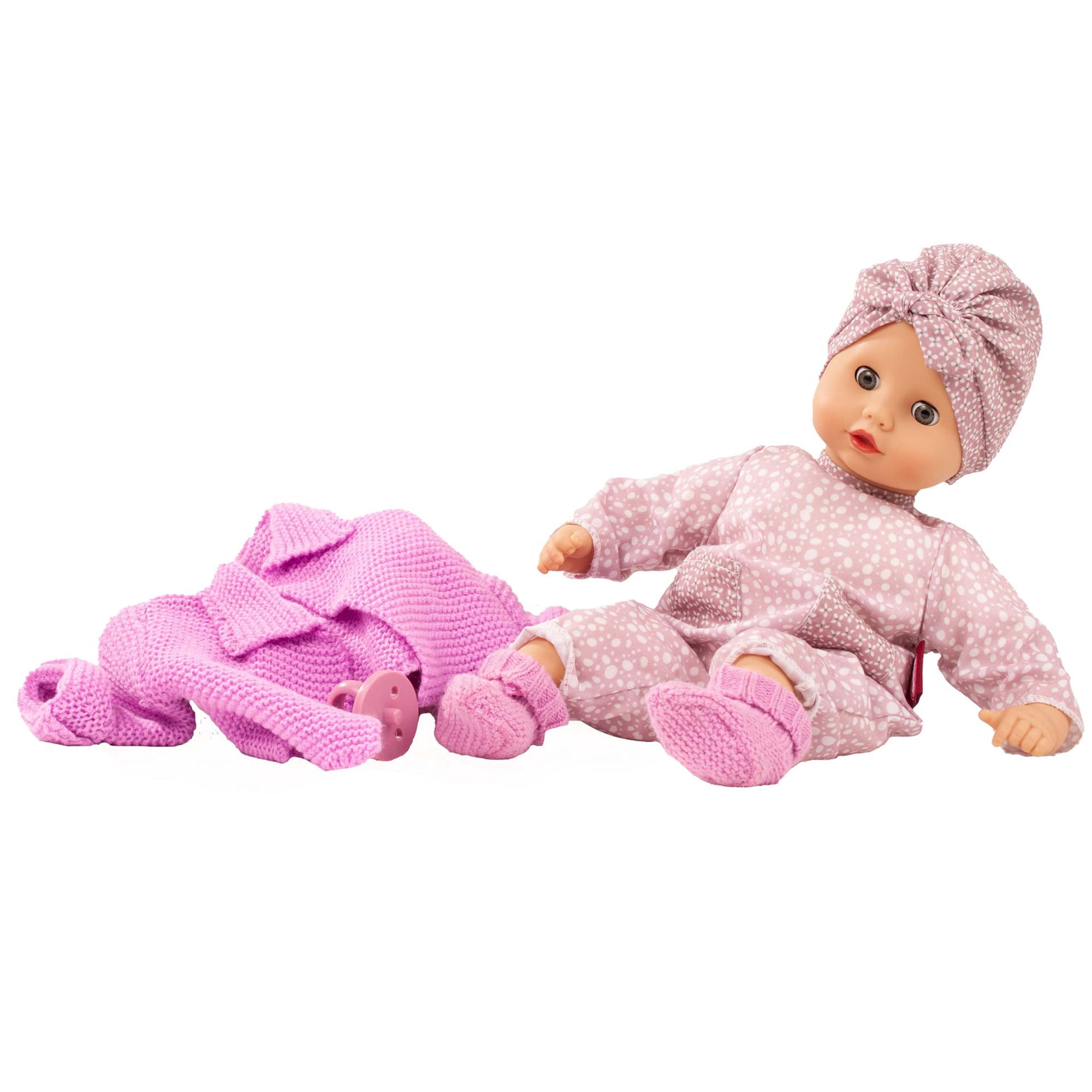 Gotz Muffin Soft Mood Bald Baby Doll with Blue Sleeping Eyes for Ages 18 Months and Up