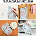 thumbnail image 7 of Dreamtimes Pink Rose Flower on Blue Kitchen Towel, Dish Towels Quick Drying Tea Towels Absorbent Hand Towels for Kitchen Sink Dinner Table 28 x 18 Inches, Set of 4, 7 of 7