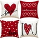 thumbnail image 1 of Fundas de cojín para San Valentín, fundas de cojín decorativas para el hogar, sillón, 4 piezas, 45 x 45 cm, rojo con corazón, decoración H, 1 of 3