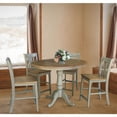 thumbnail image 5 of 36" Round Extension Dining Table With 4 San Remo Counter Height Stools - Set of 5 Pieces, 5 of 5