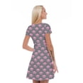 thumbnail image 2 of Women’s A Line Skull Summer Dress, Retro Triangle Arrangement, Cross Wrap V Neck, 6 Sizes, by Ambesonne, 2 of 2