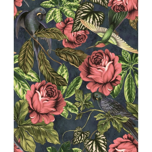 MuralsPrint Vintage Floral Pattern Removable Wallpaper - 10'ft H x 24''inch W