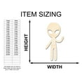 thumbnail image 2 of Unfinished Wood Alien Greetings Shape - Craft - up to 46" 3" / 1/4", 2 of 5