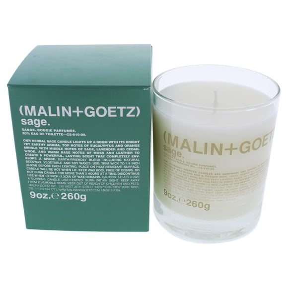 Vela de salvia de Malin + Goetz para unisex - Vela de 9 oz