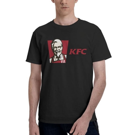Kfc Logo Men'S Basic Short Sleeve T-Shirt Fashion Black Small