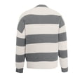 thumbnail image 5 of Women's Casual Striped Sweater Long Sleeve Pullover Crew Neck, Comfortable and Versatile, Great for Everyday Wear and Seasonal Outfits,Gray,S, 5 of 5