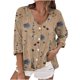 thumbnail image 2 of ICHUANYI Liquidación Blusa casual de manga larga de verano para mujer con cuello en V y estampado ICHUANYI WER2023082201198, 2 of 5