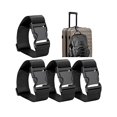 thumbnail image 1 of Ajouter un Sac Sangle de Bagage Sangles de Valise Réglables Accessoires pour la Connexion des Bagages (Noir-4 Pièces), 1 of 2