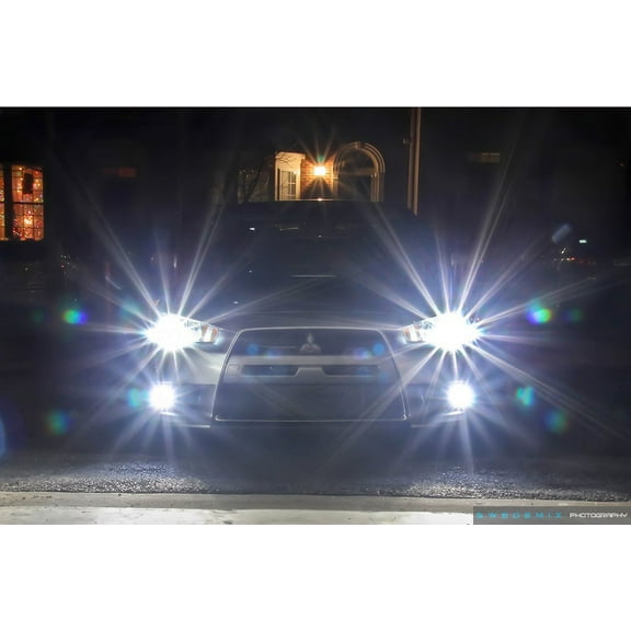 For 2007-2015 Mitsubishi Lancer Evolution X Fog Lamps Driving Lights