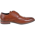 thumbnail image 2 of Urban Fox Men's Ethan Oxford Dress Shoes For Men | Formal | Lace-Up | Classic Design | Wingtip | Mens Dress Shoes Light Brown 11, 2 of 7