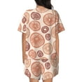 thumbnail image 3 of Kdxio Mushrooms2 Print Pajamas Sets for Women Short-Sleeved Pjs with Lounge Shorts Two Piece Sleepwear S-4XL, 3 of 8