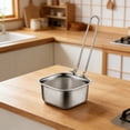 thumbnail image 4 of Todaioua Mini Square Fry Baskets, Stainless Steel Fry Basket with Handle Steel French Fry Chip Basket French Fries Desk Food Presentation Mesh Basket Kitchen Cooking Tool, 4 of 7