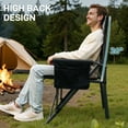 thumbnail image 5 of EVER ADVANCED High Back Oversized Camping Chair, 500lbs Capacity Heavy Duty Folding Chair for Adults, Portable Collapsible Lawn Chair with Side Pockets, Black, 5 of 9