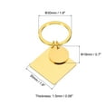 thumbnail image 2 of 4Pcs Metal Stamping Blanks, Metal Keychain Blanks Square Stamping Tags for Laser Engraving, Gold Tone, 2 of 6