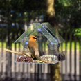 thumbnail image 2 of DEBGFS Clear Glass Window Viewing Bird Feed Hotel Table Seed Peanut Hanging Suction, 2 of 6
