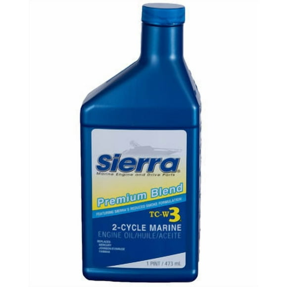 Sierra Marine Oil 18-9500-1 Marine Series; TC-W3; Premium Blend 2-Cycle Marine Engine Oil; 1 Pint Bottle; Single; NMMA Certified