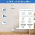 thumbnail image 3 of Electrical Outlet Extender Stick, 360° Rotating Surge Protector Power Strip with 3 AC and 4 USB Ports, Multi Plug Wall Outlet Splitter for Behind Couches, Nightstands, Desks, Indoor Office Home, 3 of 7