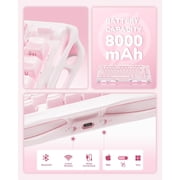 GravaStar Mercury K1 75% Wireless Mechanical Keyboard, Gasket Mount, 8000mAh Battery, Kailh Cherry Pink Linear Switches, RGB Lighting - Sakura Pink