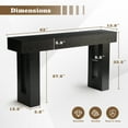 thumbnail image 4 of Haverchair 63" Long Entryway Console Table, Wooden Farmhouse Sofa Behind Couch Table with Thickened Base, Large Industrial Hallway Accent Furniture for Living Room, Entrance, Foyer, Hallway, 4 of 8