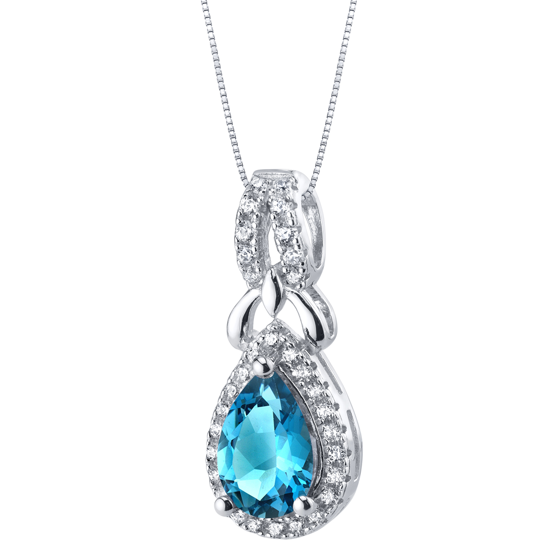 London Blue Topaz Pendant Necklace 