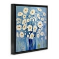thumbnail image 4 of Stupell Industries Bold Blooms on Blue Plants & Flowers Painting Black Floater Framed Canvas Art Print Wall Art, 18 x 18, 4 of 10
