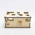 thumbnail image 4 of Wooden Toy Box Pet Puzzle Toy Indoor Pet Puzzle Toy Detachable Wooden Porous Educational Toy Box Pet Snacks Puzzle Interactive Grabbing Board to Relieve Boredom Cat Toy Box, 4 of 9