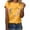 Yellow, variant on Zunfeo Womens Summer Tops Casual Juniors Short Sleeve Tops Trendy V Neck Printed Tee Shirts Red S