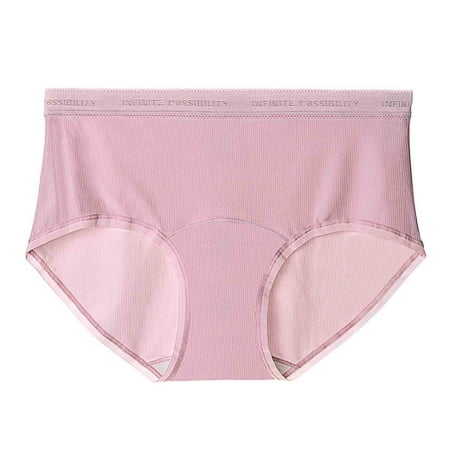 New & Trending  Breathable Soft Stretch Panties  Belly Briefs  Comfortable Seamless  for Women  Daily Wear  Supportive  Cotton Blend  Plus Size Clearance | Pink XL  Sopatenor