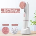 thumbnail image 2 of 2-in-1 Electric Face Cleansing Brush with Massage - Pore Cleanser And Blackhead Remover - Cleaner for Facial Skin Care - Holiday Gift-Pink, 2 of 5