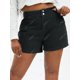 thumbnail image 2 of Shorts de Carga de Denim de Talla Extra con Bolsillos con Solapa Rosegal  Pantalones cortos de talla grande, 2 of 5