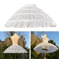 thumbnail image 2 of Women Short Petticoat Skirt 3 Hoop Adjustable Underskirt Half Slips for Cosplay, 2 of 8