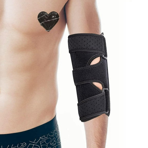 Elbow Brace,Ulnar Nerve Entrapment Brace, Elbow Immobilizer Brace,with 2 Removable Metal Splints,Elbow Brace for Tendonitis and Tennis Elbow Fit Women & Men