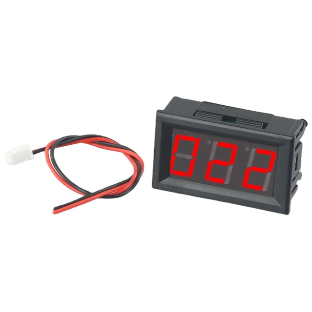 Chendee Table de Tension Ac Numérique à 2 Lignes Led Rouge Bleu Vert Ac220V 70V Voltmètre 500V, Rouge