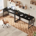 thumbnail image 5 of CONCETTA 55 Inch Computer Writing Desk with Storage Bag, Steel Frame for Home Office Study, Black, 5 of 8