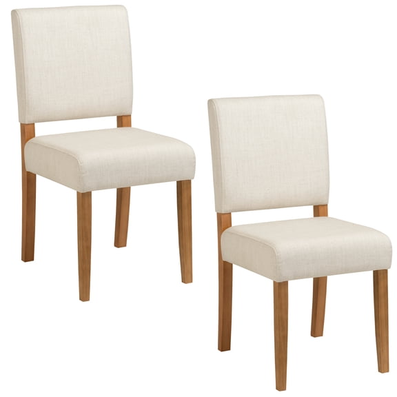 Solid Wood Dining Chair with Upholstered Back and Seat, 28-30 in. Dining Height, Set of 2
