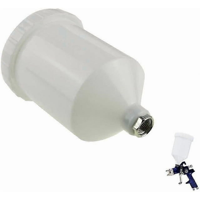 Gravity Paint Spray Gun 600ml Plastic Cup with Threaded Connector