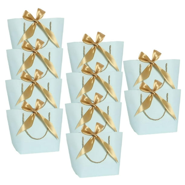 10 bolsas de regalo con asas retorcidas a granel, bolsas de compras, cajas de regalo, bolsas de embalaje para Azul S