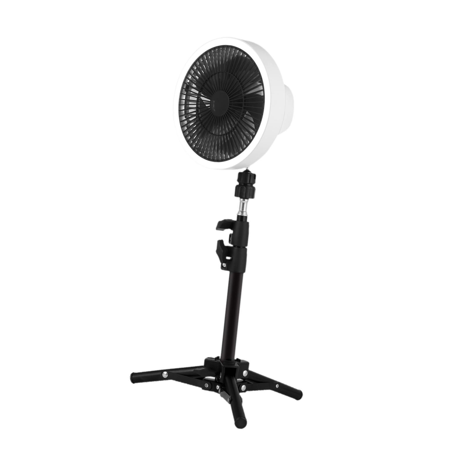 Tongina Tent Fan Camping Fan Tripod Table Fan Hanging Fan Lantern Desk Fan Tripod Fan for Camping Office Bed Bedroom Car White