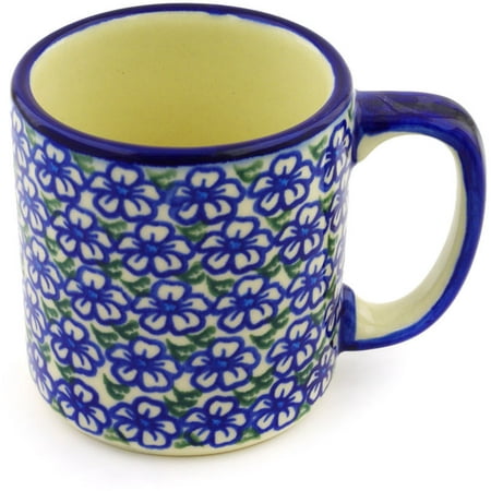 Hand Thrown Pottery Mugs (Polish Pottery 11 oz Mug (Fields Of Glory Theme) Hand Painted in Boleslawiec, Poland + Certificate of)