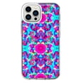 thumbnail image 1 of MUNDAZE Apple iPhone 11 Pro Pink Blue Vintage Hippie Tie Dye Flowers Shockproof Clear Hybrid Protective Phone Case Cover, 1 of 5