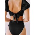 thumbnail image 3 of Womens Falbala Bikini Set High Waisted Swimsuits Bottom Flounce Two Pieces Swimsuit Bathing Suit, 3 of 6