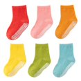 thumbnail image 1 of Calcetines Deportivos Antideslizantes de Algodón - 6 Pares - Bebé Recién Nacido Niño Niña (Colores Brillantes, 12-36 Meses) ER, 1 of 5