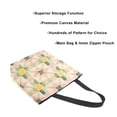 thumbnail image 3 of FORMRS Womens Canvas Tote Bag with Zipper Inner Pocket Shoulder Handbag, Retro Pink Stars, 3 of 7