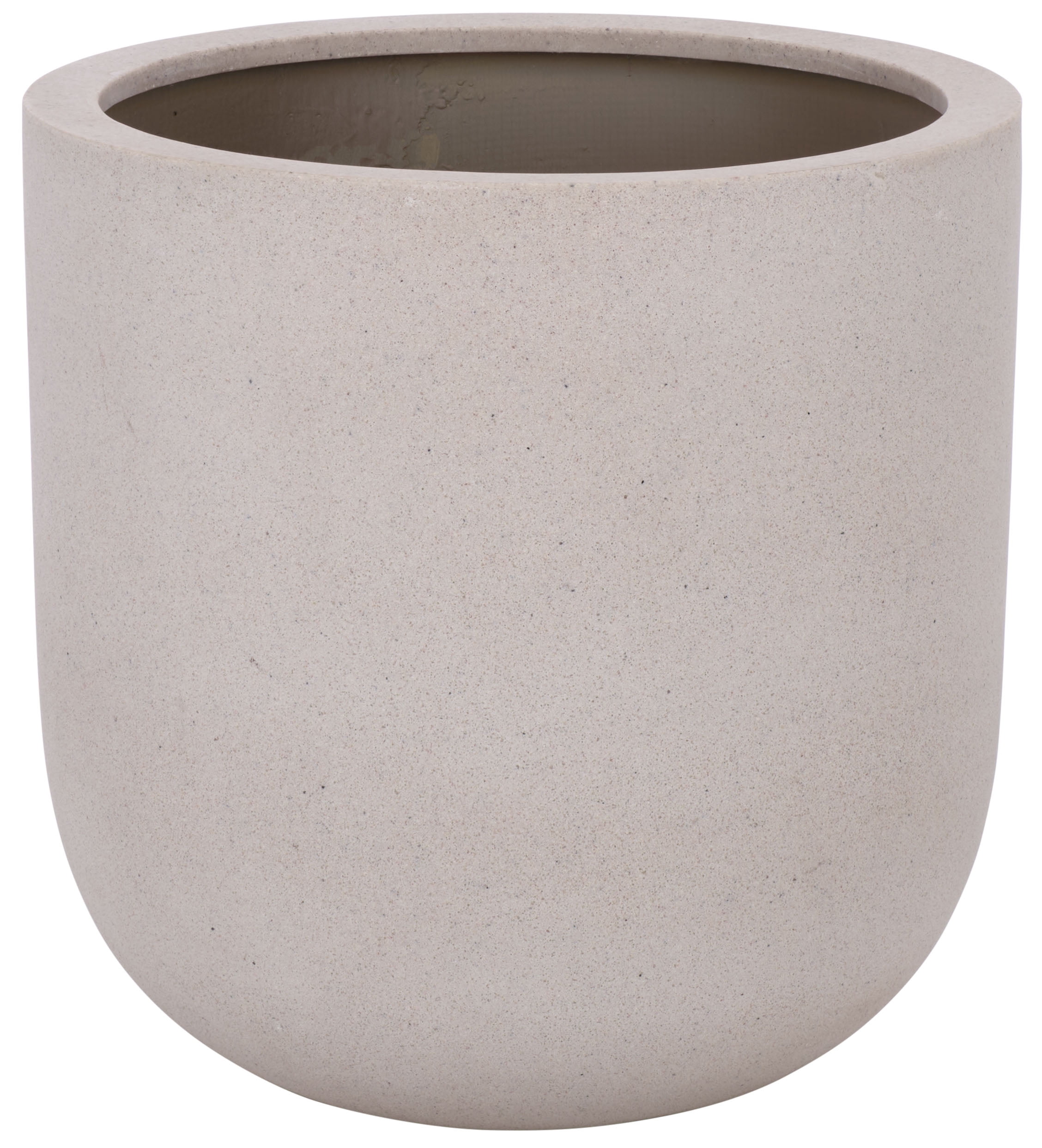 Safavieh 21.7" x 21.7" x 22" Round Beige Fiberstone Plant Pot