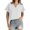White, variant on Buigttklop Summer Tops for Women 2024 Plus Size Womens Casual 3/4 Sleeves Round Neck Tops Loose Blouse Summer Tops