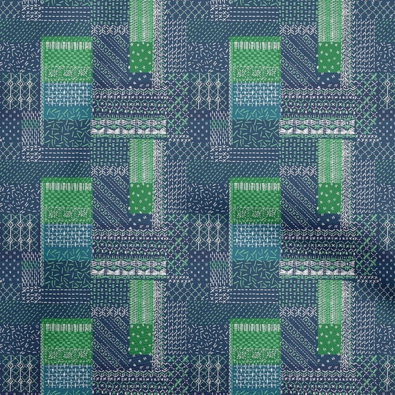 oneOone Cotton Poplin Navy Blue Fabric Patchwork Fabric For Sewing Printed Craft Fabric By The Yard 56 Inch Wide