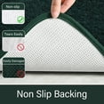 thumbnail image 2 of Junovo Soft Bathroom Rug Runner Absorbent Microfiber Bath Rugs for Bathroom Non Slip Bath Mat for Tub, Shower Floor,17"x24",Dark Green, 2 of 6