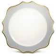 thumbnail image 5 of " OCCASIONS " 40 Pieces 13'' Round Acrylic Plastic Wedding Chargers, Dinner Party Decoration Charger Plates (Scalloped Dolphin Gray & Gold), 5 of 5